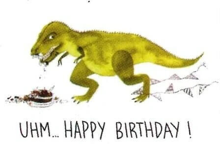 40-833 HAPPY BIRTHDAY　ポストカード 恐竜